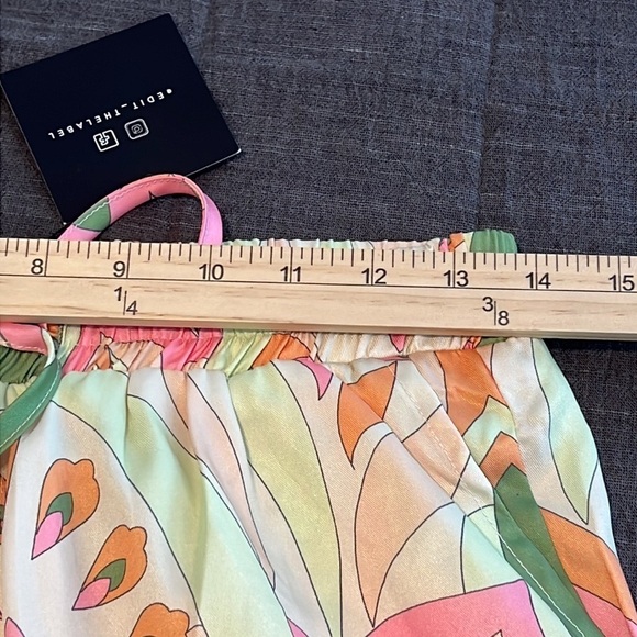 NWT EDIT THE LABEL WIDE LEG RETRO GROOVY PULL ON PANT SZ L SIDE BACK POCKETS - Picture 10 of 14